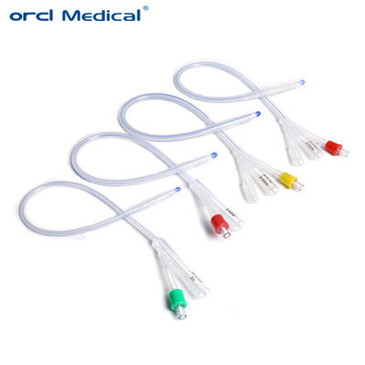 کاتتر فولی پوشیده با سیلیکون پزشکی adult urethral catheter tube در گزینه های یک راه دو راه سه راه